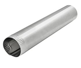 Lambro 748 5 x 60 In. Galvanized Steel Snap-Lock Pipe 30 Gauge