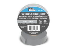 Ideal Wire Armour 46-35-GRY Color Coding Premium Professional Grade Electrical Tape, 3/4 in W x 66 ft L, 7 mil THK, Vinyl, Gray