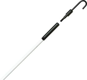 Ideal Tuff-Rod 31-612 Fishing Pole Kit, 24 ft L, 1/4 in Dia, Fiberglass, White