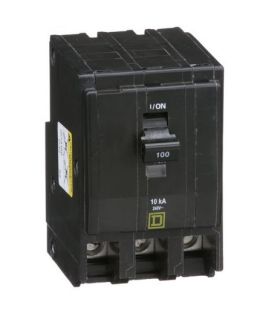 Square D QO3100 100A 3-Pole 120/240V 10kA Plug-On QO Circuit Breaker