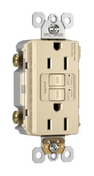 P&S AFGF153-TRI 15A AFI/GFI Self-Test TR Receptacle 125V Ivory