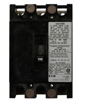 Cutler-Hammer CC3100X 100A 3-Pole 120/240V 10kA Tenant Main Circuit Breaker