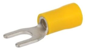 NSI S12-10V 12-10Awg Fully Insulated Vinyl Fork Lug Terminal Connector 50/Pk