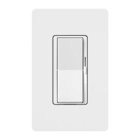 Lutron DVRF-6L-WH Caseta Diva Smart Slide Dimmer with On/Off Rocker Switch White