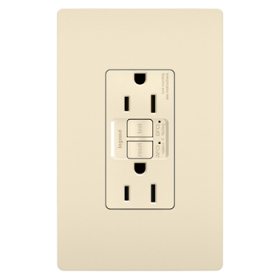 P&S AFGF153-TRLA 15A AFI/GFI Self-Test TR Receptacle 125V Light Almond