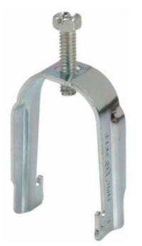 B-Line B1524S Conduit Strut Clamp With Saddle 1-1/2 in Conduit 400 lb Load 1.375 to 1.66 in OD Steel