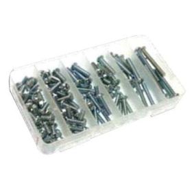 Metallics RMK1032 Combination Machine Screw Kit Imperial Steel Round Head Slotted/Phillips Drive 245 Pieces