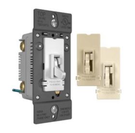 Pass & Seymour TSD703PTUTC TradeMaster Tru-Universal Single Pole/3-Way Toggle Slide Dimmer Preset Tri-Color