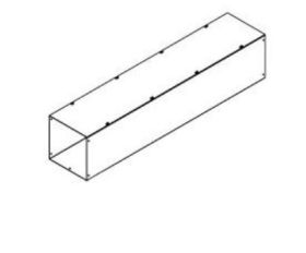 Hammond Mfg CWSC1224NK Straight Section W/O KO 12x12x24 Steel/Gray