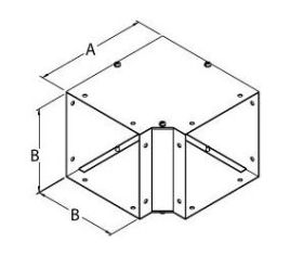 Hammond Mfg CWEL1290 Elbow 90 Degree 12x12 Steel/Gray