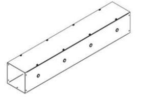 Hammond Mfg CWSC612 Straight Section With KO 6x6x12 Steel/Gray