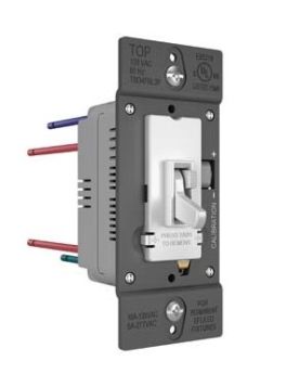 Pass & Seymour TSD4FBL3PW TradeMaster 0-10V Fluorescent/LED Single Pole/3-Way Toggle Slide Dimmer Preset White