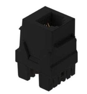 Pass & Seymour On-Q WP3425BK 6P6C Keystone Connector Black