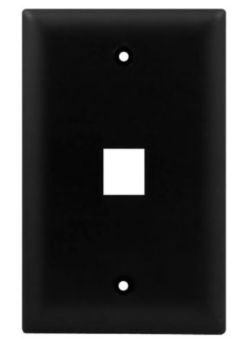 Pass & Seymour On-Q WP3401BK 1-Gang 1-Port Wall Plate Black