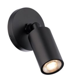 WAC Lighting WS-W230301-30-BK 1-Light Cylinder Outdoor Wall Sconce 3000 Kelvin 1085 Lumens 120 Volts Black