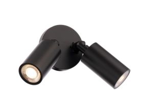 WAC Lighting WS-W230302-30-BK 2-Light Cylinder Outdoor Wall Sconce 3000 Kelvin 1085 Lumens 120 Volts Black