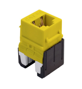 Pass & Seymour On-Q WP346AYE Cat 6a Quick Connect RJ45 Keystone Insert Yellow