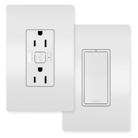 Pass & Seymour radiant WNREZK15WH radiant Easy Switched Outlet Kit White