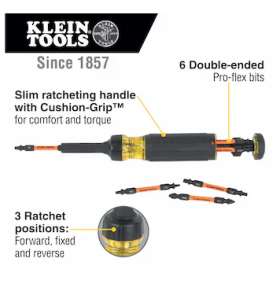 KLEIN 32313HD 13-IN-1 RATCHETING IMPACT RATED SCREWDRIVER