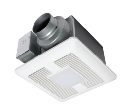 Panasonic FV-0511VQL1 WhisperCeiling Ventilation Fan with LED Light 50/80/110 CFM Selector 10-1/4 In. Sq. Housing