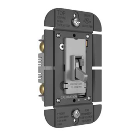 Pass & Seymour TSDLV1103PGRY Toggle Slide Dimmer Magnetic Low Voltage Single Pole / 3-Way 1100VA Gray TSDLV1103PGRY