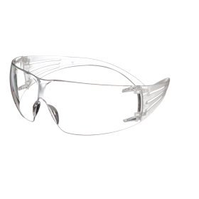 3M SF201AF CLEAR LENS SAFETY GLASSES ANTI-FOG ANTI-SCRATCH SECURE FIT CLEAR FRAME