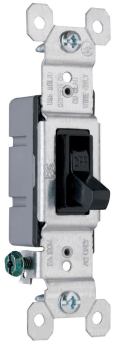 Pass & Seymour TradeMaster 660-BKG Single Pole Self-Grounding Toggle Switch 120 VAC 15 A 1/2 hp