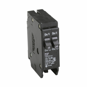 Cutler-Hammer BR1520 (1) 15A/1P (1) 20A/1P 10KA Duplex BR Breakers 120/240 Fits All BR Loadcenter Slots