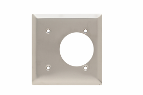 Pass & Seymour SS705 Standard Wallplate, 2 Gangs, Silver, 6.95 in H x 5 in W, 302 Stainless Steel