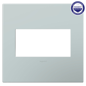 Pass & Seymour adorne AWP2GBL4 adorne Pale Blue 2-Gang Screwless Wall Plate with Microban