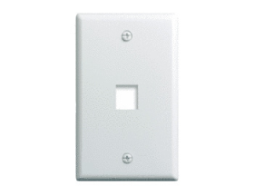 Pass & Seymour On-Q WP3401-WH 1-Gang 1-Port Keystone Wallplate White