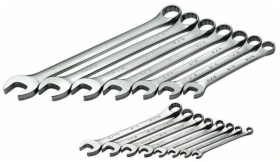 Ideal 86255-I Combination Regular Wrench Set, Imperial, 15 Pieces, SuperKrome