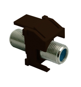 Pass & Seymour WP3481-BR Self Terminating/Keystone Insert F-Connector, Plastic, Brown