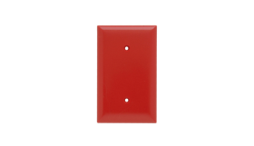 Pass & Seymour SP14-RED Standard Blank Wallplate, 1 Gang, Red, 5 x 3 x 0.35 in, Thermoplastic