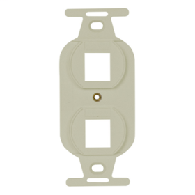 Pass & Seymour On-Q WP1062-LA 2 Port Keystone Duplex Type-106 Wall Strap Light Almond WP1062-LA