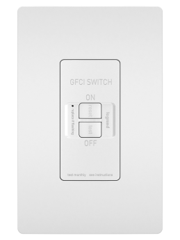 P&S 2087-W 20A DEAD-FRONT SELF-TEST SPEC GFI RADIANT RECEPTACLE 125V WHITE