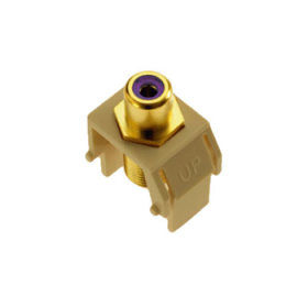 Pass & Seymour On-Q WP3466-IV Purple RCA to F-Connector Ivory WP3466-IV