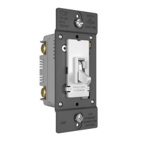 Pass & Seymour TSD703PW Toggle Slide Dimmer Incandescent Single Pole /3-Way 700W White TSD703PW