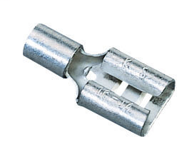 Ideal 83-9471 Non Insulated Female Disconnect Terminal, 22 to 18 AWG Conductor, 0.25 x 0.032 in Tab, Shouldered Barrel, Brass