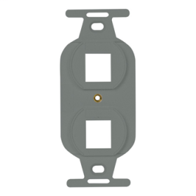 Pass & Seymour On-Q WP1062-GY 2 Port Keystone Duplex Type-106 Wall Strap Gray WP1062-GY