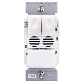 Pass & Seymour DSW302W Wattstopper Multi-Way Dual Technology Occupancy Sensor Dual-Relay 120/277V White