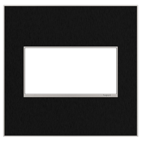 Pass & Seymour adorne AWM2GBLS4 adorne Black Stainless 2-Gang Screwless Wall Plate