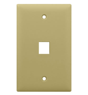 Pass & Seymour On-Q WP3401-IV 1-Gang 1-Port Keystone Wallplate Ivory