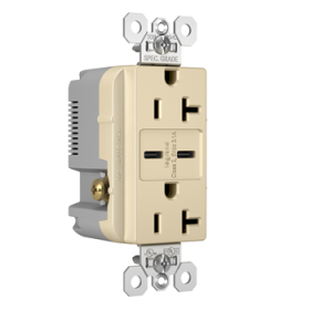 Pass & Seymour TR20USBCCI Spec Grade Type C USB Charging Receptacle - Ivory TR20USBCCI