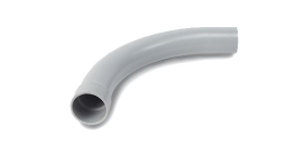 Kraloy 078590 B40STD1090 SCH 40 Bell End Standard Radius Conduit Elbow 1 in Trade 90 deg PVC