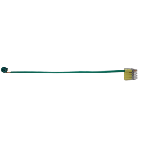 Ideal 30-3414 Wire Ground Tail With 4-Port Push-In Connector, Loop, Ground Screw, 12 AWG Solid Wire, 8 in L, Loop/Screw Terminal