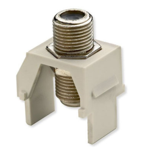 P&S WP3479-LA NON-RECESSED NICKEL KEYSTONE F-TYPE COAX COUPLER LA