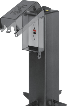 Arlington GP19BR Gard-N-Post Low Profile Garden Post Supports 2 Outlets 19.5 in Long Plastic