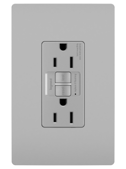 P&S 1597TR-GRY 15A SELF-TEST TR SPEC GFI RADIANT RECEPTACLE 125V GRAY