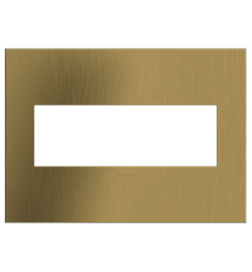 Pass & Seymour adorne AWC3GBSB4 adorne Brushed Satin Brass 3-Gang Screwless Wall Plate